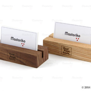 Ξύλινη χειροποίητη βάση για κάρτες εταιρίας - Wooden Business card Holder - Διαφημιστικά δώρα για εταιρίες - Μαστορικό - Κύπρος