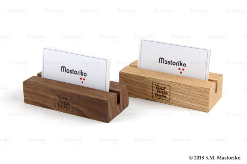 Ξύλινη χειροποίητη βάση για κάρτες εταιρίας - Wooden Business card Holder - Διαφημιστικά δώρα για εταιρίες - Μαστορικό - Κύπρος